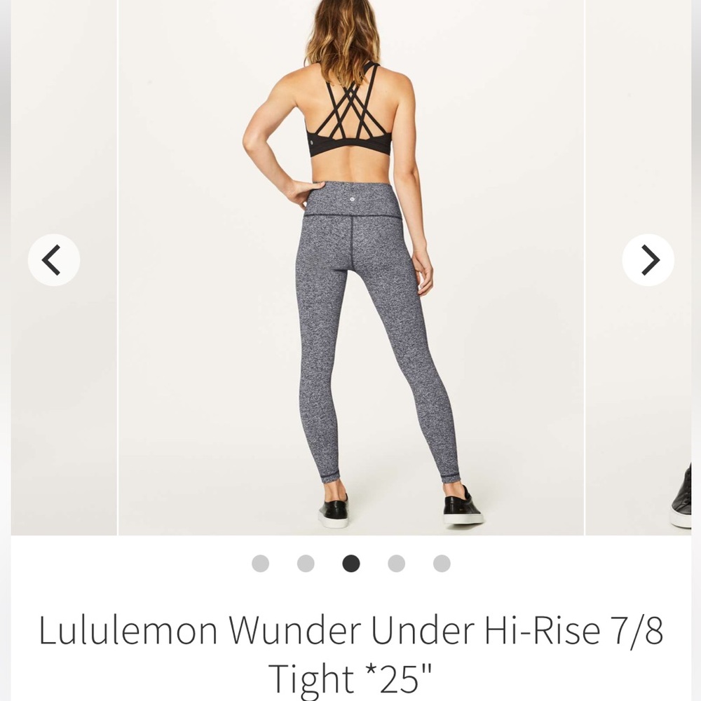 Lululemon wunder under heathered black 25” inseam - 2